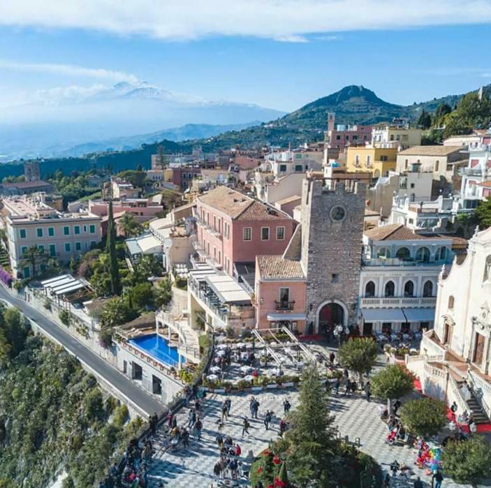 Appartamento Taormina Terrace Sea View Esterno foto